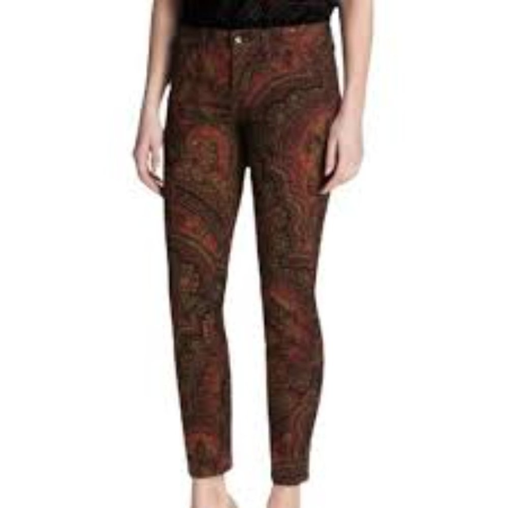 117 Lucky Brand Sofia Skinny Fit Paisley Ankle Jeans